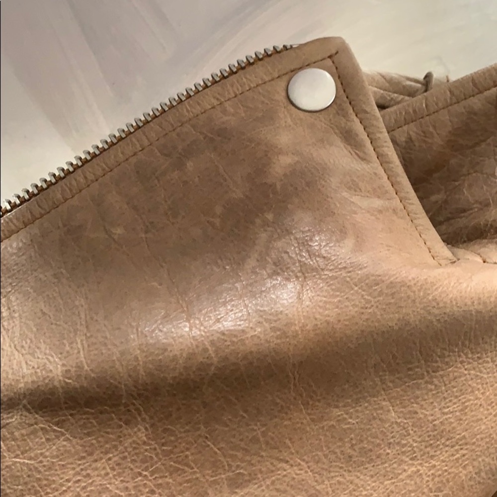 T Alexander Wang Distressed Crop Motto Leather Jacket - Picture 12 of 16